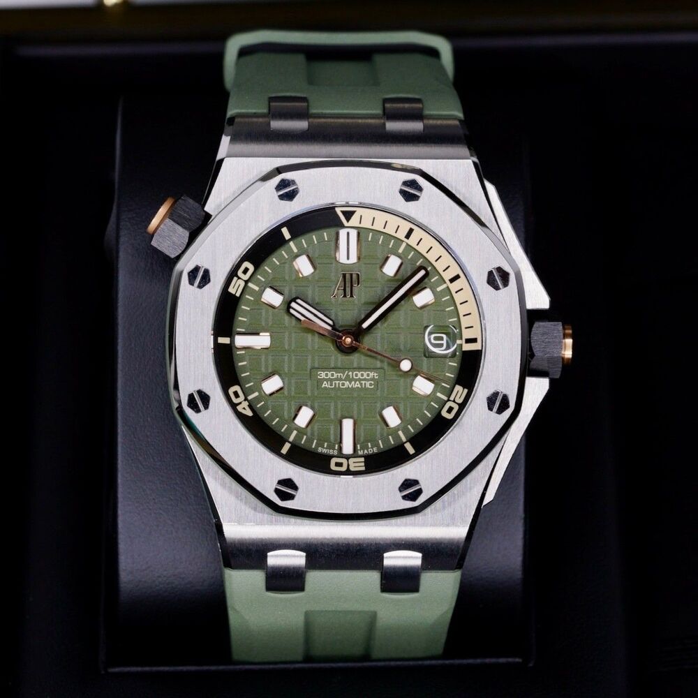 Audemars Piguet Royal Oak Offshore Diver KHAKI Green Dial 15720ST.OO.A052CA.01